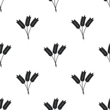 Wheat ears pattern Stock Illustration