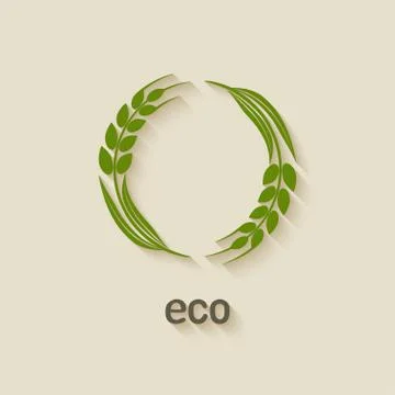 Wheat eco symbol Stock Illustration
