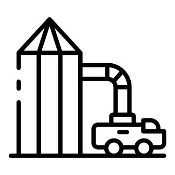 Wheat elevator icon, outline style Stock Illustration