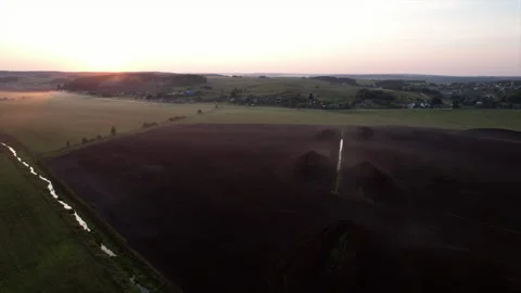 Wheat field on sunset. Rye background. Crisis world’s breadbasket. Stock Footage 269358452