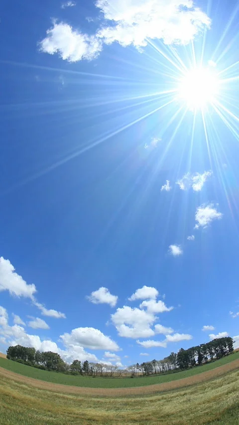 Wheat Fields, Groves, Sunbeams, and Flowing Clouds 스톡 동영상 330245258