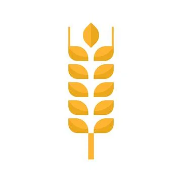 Wheat flat clipart vector illustration Stock Illustration