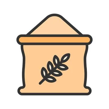 Wheat Flour Icon Image. Stock Illustration