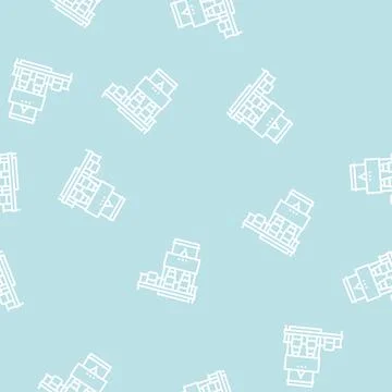 Wheat flour package conveyor line seamless pattern Illustrazione stock