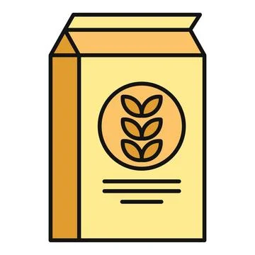 Wheat flour package icon representing bakery ingredient Illustrazione stock