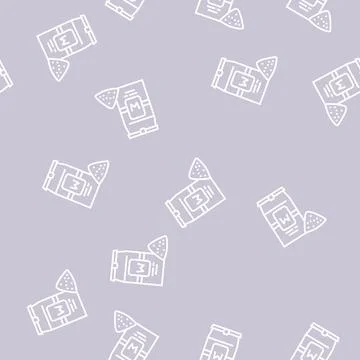 Wheat flour package line seamless pattern Stock Illustration