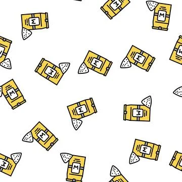 Wheat flour package vector seamless pattern イラスト素材