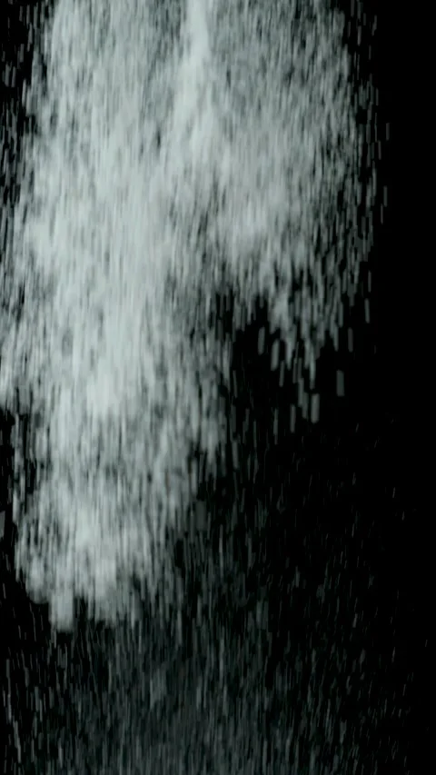 Wheat flour pouring vertical slow motion on black background Video stock 288195885