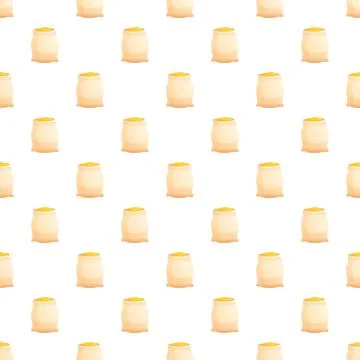 Wheat flour sacks repeating pattern background Stock Illustration