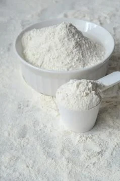 Wheat flour on the table Stock Photos
