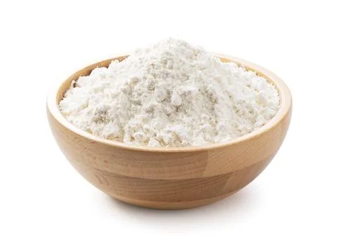 Wheat flour on a white background Stock Photos