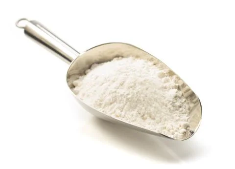 Wheat flour on white Stock Photos