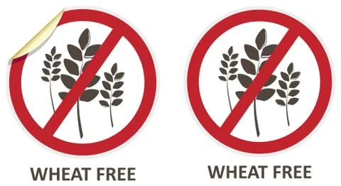 Wheat Free Icons Stock Illustration