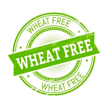 Wheat free round stamp 스톡 일러스트