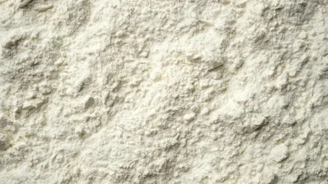 Wheat fresh flour top view, rotation 스톡 동영상 237373563