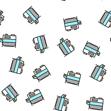 Wheat grain cleaning machine vector seamless pattern 스톡 일러스트