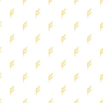 Wheat grain ears seamless pattern background Illustrazione stock