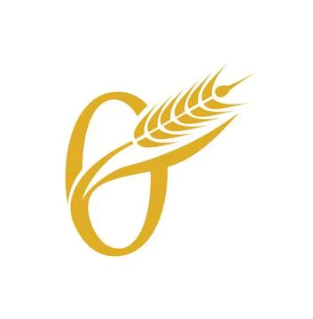 Wheat Grain Initial Number 0 Stock Illustration