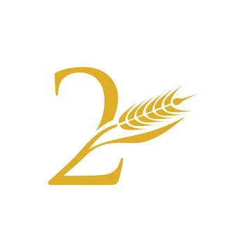 Wheat Grain Initial Number 2 Stock-Illustration