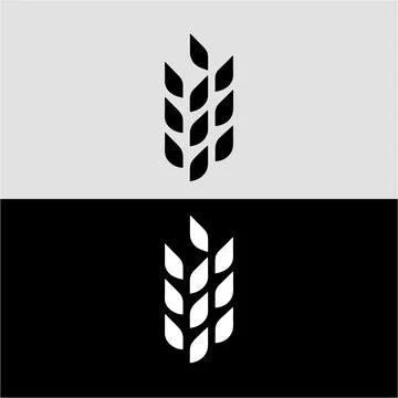 Wheat grain logo design vector illustration for agriculture farm and food Stock Illustration