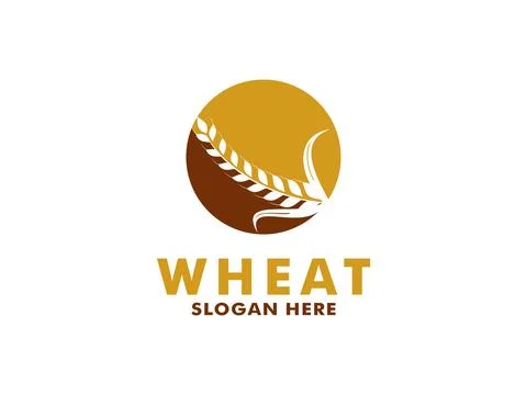 Wheat Grain logo vector template Stock Illustration