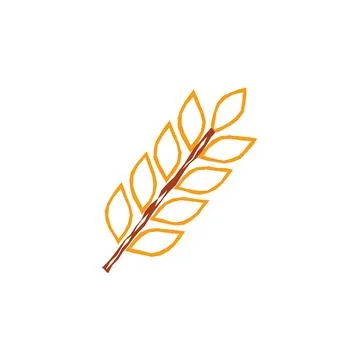 Wheat grain outline sketch. Vector Stock Illustration