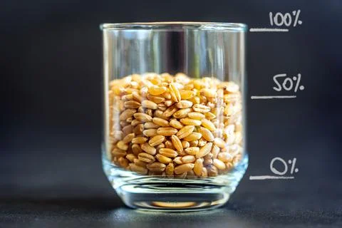 Wheat grain storage container shape concept overhead Fotos de archivo