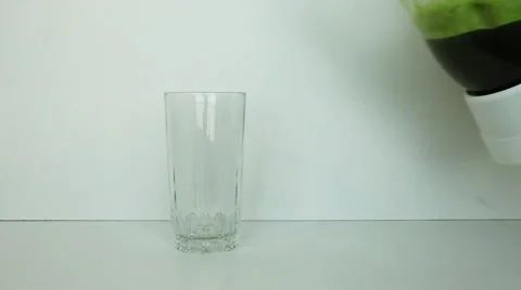 Wheat Green Sprouts in blender, a Raw Food Diet, Growing, In glass. Stock Footage 59643061