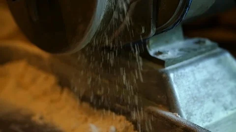 Wheat Grinding Closeup Macro Stock Footage 72419269