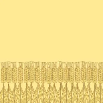 Wheat harvest background Stock-Illustration