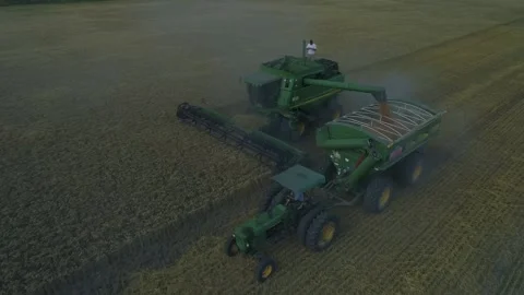 Wheat harvest with machine. Stock Footage 161251160