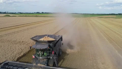 Wheat Harvest UK Stock Footage 139970707