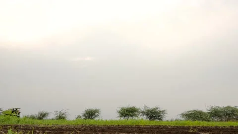 Wheat harvesting machine Stock Footage 236977060