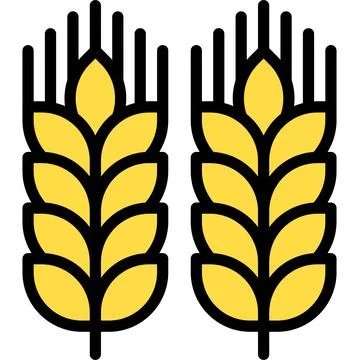 Wheat icon, Bakery and baking related vector Stock Illustration