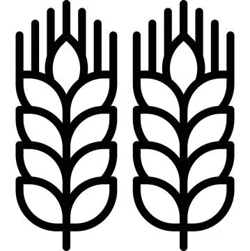Wheat icon, Bakery and baking related vector Stock Illustration