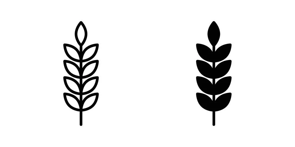 Wheat icon Illustration set. Vector Eps10 for apps Stock Illustration