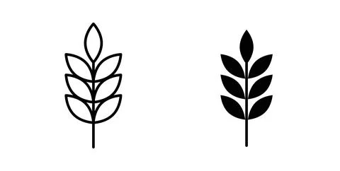 Wheat icon symbol. Flat Vector illustration Illustrazione stock