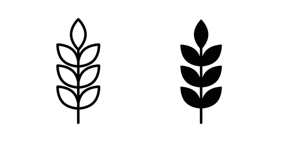 Wheat icon vector editable eps10 Illustrazione stock