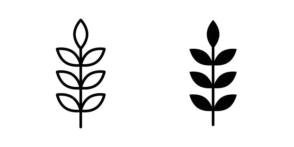 Wheat icon vector editable eps10 Illustrazione stock