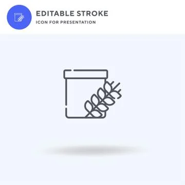 Wheat icon vector, filled flat sign, solid pictogram isolated on white, logo  Stock Illustration
