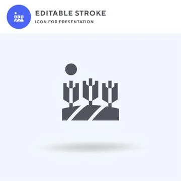 Wheat icon vector, filled flat sign, solid pictogram isolated on white, logo Stock Illustration