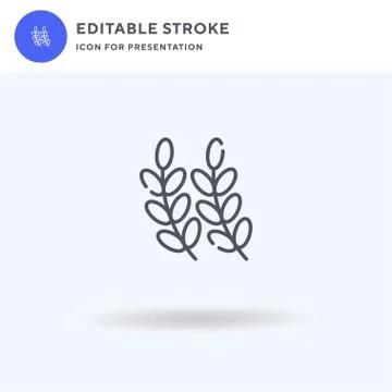 Wheat icon vector, filled flat sign, solid pictogram isolated on white, logo Stock Illustration