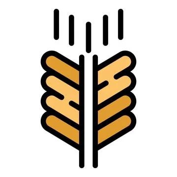 Wheat icon vector flat Stock Illustration