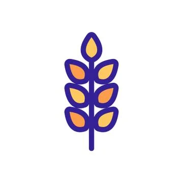 Wheat icon vector. Isolated contour symbol illustration Stock Illustration