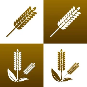 Wheat Icons Stock Illustration