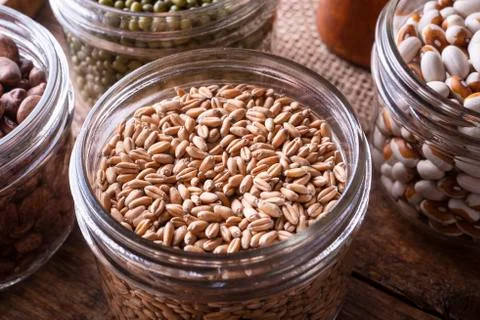 Wheat Kernel Berries Foto stock