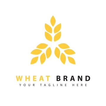 Wheat logo design Illustrazione stock