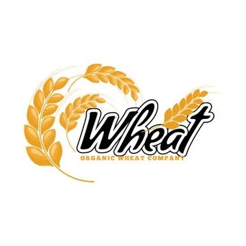Wheat Logo Template for bakery or organic farm product concept. Flat style Stock Illustration