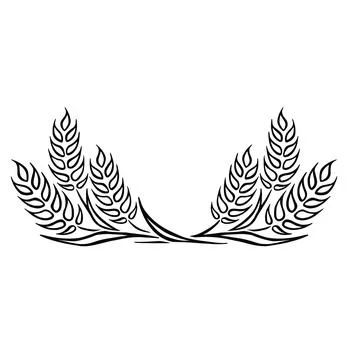 Wheat logo template vector bakery icon design. Vector illustration Stock Illustration