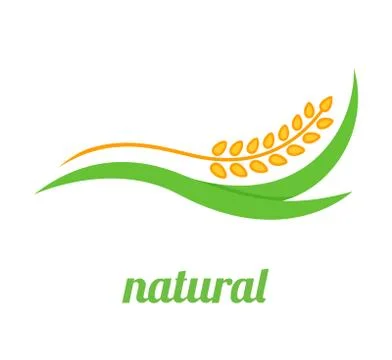 Wheat Logo Template vector icon design Stock Illustration